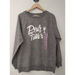 🆕 Wildfox Statement Pour Favor Wine Sweatshirt